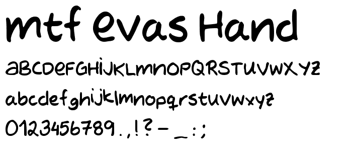MTF Evas Hand font